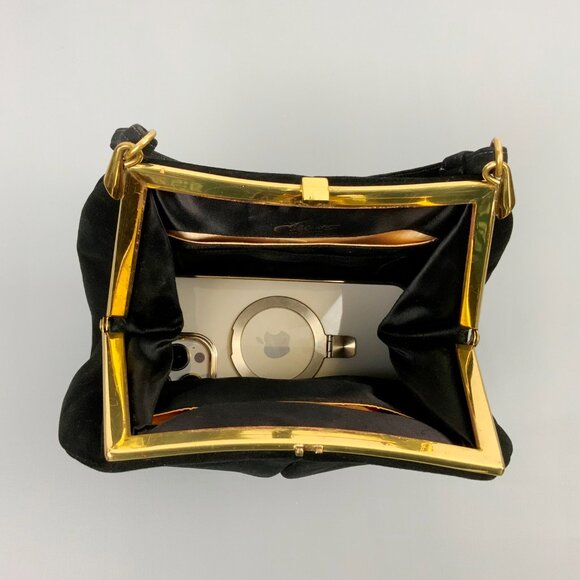 Vintage Coblentz Original Black Perma Suede Evening Bag Purse - Picture 6 of 16